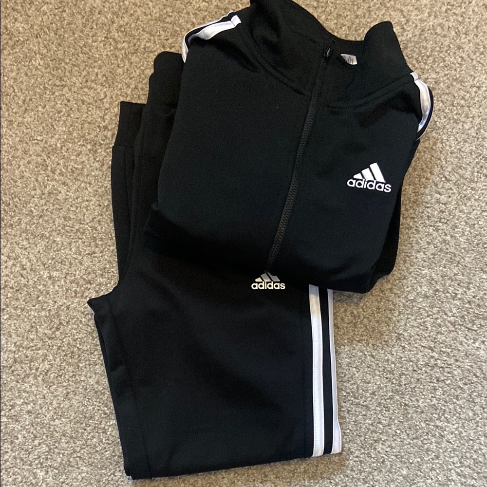Adidas Kids Black Tracksuit Set